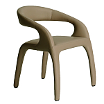 Стул обеденный бежевый из экокожи Unique Futuristic Chair варинант исполнения - 1 | Loft Concept в Уфе