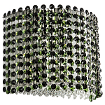 Бра с хрустальными подвесками хром Crystal Art Chrome Green Wall Lamp варинант исполнения - 1 | Loft Concept в Уфе