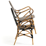 Кресло плетеное из ротанга Ronald Black White Rattan Chair варинант исполнения - 6 | Loft Concept в Уфе