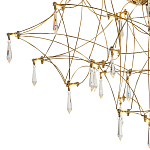 Потолочный светильник с тонкой металлической конструкцией цвета золото Quasar варинант исполнения - 3 | Loft Concept в Уфе