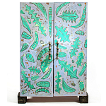 Премиальный Шкаф Defoliation двухстворчатый роспись зеленые листья  варинант исполнения - 2 | Loft Concept в Уфе