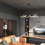 Люстра круглая с трубчатыми лампочками Vanguard Circle варинант исполнения - 4 | Loft Concept в Уфе