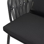 Стул мягкий с декором в виде плетеных лент на спинке и подлокотниках Semicircular Chair Decorated with Ribbons варинант исполнения - 11 | Loft Concept в Уфе