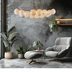 Люстра подвесная круглая с сферическими плафонами из натурального камня Glowing Spheres варинант исполнения - 8 | Loft Concept в Уфе