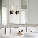 Бра для ванных комнат с прозрачным стеклянным плафоном в форме цилиндра Hinkley варинант исполнения - 8 | Loft Concept в Уфе