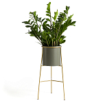 Кашпо из металла и латуни Elegance Elevated Planters оливковое  варинант исполнения - 2 | Loft Concept в Уфе