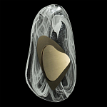 Бра овальное из стекла с золотым элементом Flow Texture  варинант исполнения - 8 | Loft Concept в Уфе