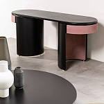 Дизайнерский письменный стол овальной формы с 2-мя выдвижными ящиками по бокам Parsec варинант исполнения - 3 | Loft Concept в Уфе