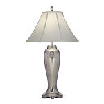 Настольная лампа с белым тканевым абажуром в форме колокола Stiffel варинант исполнения - 2 | Loft Concept в Уфе