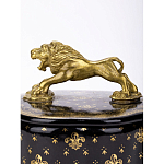 Шкатулка черного цвета с крышкой с фигуркой льва Eden Garden варинант исполнения - 2 | Loft Concept в Уфе