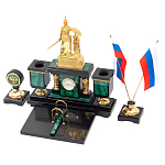 Настольный письменный набор из малахита и долерита Leader Organizer варинант исполнения - 2 | Loft Concept в Уфе