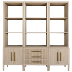 Модульный стеллаж Primo из трех составных элементов Светлый дуб варинант исполнения - 1 | Loft Concept в Уфе