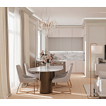 Торшер с белым тканевым абажуром на мраморном основании Cconcise варинант исполнения - 3 | Loft Concept в Уфе