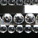 Люстра с двумя кольцами цвета хром и прозрачными хрустальными шарами по периметру Sacramento Transparent Balls Chandelier варинант исполнения - 7 | Loft Concept в Уфе