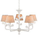 Люстра с белым каркасом и тканевыми абажурами Natural Stems варинант исполнения - 1 | Loft Concept в Уфе