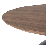 Столик журнальный с круглой деревянной столешницей на черном фактурном основании Bourgeon варинант исполнения - 1 | Loft Concept в Уфе