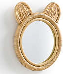 Зеркало из ротанга в форме головы медведя Wicrer Furniture варинант исполнения - 2 | Loft Concept в Уфе