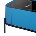 Тумба прикроватная чёрно-голубая с  ящиком Blue Cabinet варинант исполнения - 4 | Loft Concept в Уфе