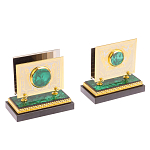 Настольный письменный набор из малахита с декором в виде лошади Leader Organizer варинант исполнения - 5 | Loft Concept в Уфе