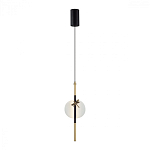 Подвесной светильник с шарообразным плафоном из алебастра и бронзовой декоративной стрекозой Alaris  варинант исполнения - 2 | Loft Concept в Уфе