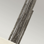 Люстра подвесная с широким белым текстильным абажуром и вертикальными декоративными элементами Hinkley варинант исполнения - 9 | Loft Concept в Уфе