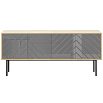 Длинная тумба с зеркальным декором Serena варинант исполнения - 6 | Loft Concept в Уфе