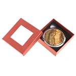 Зеркало карманное складное круглое из натурального камня Оникс в подарочной упаковке Silver Stone Mirrors варинант исполнения - 3 | Loft Concept в Уфе