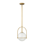 Подвесной светильник с белым плафоном в форме шара в арочной подвеске Hinkley варинант исполнения - 10 | Loft Concept в Уфе