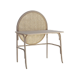 Письменный стол с круглой плетёной панелью для крепления заметок Allegory варинант исполнения - 1 | Loft Concept в Уфе