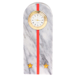 Часы погон МВД подарочные настольные из натурального камня Мрамор Military Clock варинант исполнения - 10 | Loft Concept в Уфе