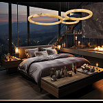 Люстра с 3-мя кольцами из натурального камня Minerals of Light варинант исполнения - 4 | Loft Concept в Уфе