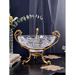 Чаша из прозрачного рельефного стекла на бронзовой подставке Eden Garden варинант исполнения - 4 | Loft Concept в Уфе