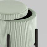 Светло-зеленый пуф на черных ножках SANJAY варинант исполнения - 3 | Loft Concept в Уфе