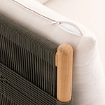 Садовый диван из тикового дерева и веревок Оreon варинант исполнения - 3 | Loft Concept в Уфе