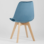 Стул с мягким велюровым сиденьем Arvika Blue варинант исполнения - 5 | Loft Concept в Уфе