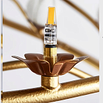 Люстра круглая с ветвистым каркасом и плафонами в виде лотосов Chandelier Lotus варинант исполнения - 2 | Loft Concept в Уфе