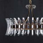 Люстра круглая с прозрачными элементами в форме полумесяца Crescent варинант исполнения - 3 | Loft Concept в Уфе