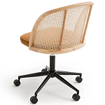 Офисное кресло из велюра и ротанга Eilwen Rattan Wicker Chair варинант исполнения - 3 | Loft Concept в Уфе