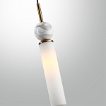 Подвесной светильник с цилиндрическим матовым плафоном и декоративным шаром из камня Orb Essence варинант исполнения - 5 | Loft Concept в Уфе