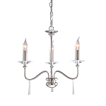 Люстра цвета никель с прозрачными стеклянными подвесками в форме капель Elstead Lighting варинант исполнения - 8 | Loft Concept в Уфе