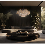 Люстра хрустальная в неоклассическом стиле на золотистом каркасе Majesty варинант исполнения - 1 | Loft Concept в Уфе