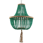 Люстра каплевидной формы украшенная зелеными круглыми бусинами Green Beads Chandelier варинант исполнения - 1 | Loft Concept в Уфе