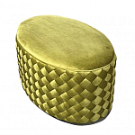 Пуф овальный плетеный оливкового цвета Pool Woven Velour варинант исполнения - 3 | Loft Concept в Уфе