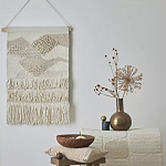 Панно из шерсти и хлопка с узором Beige Calista Serene варинант исполнения - 4 | Loft Concept в Уфе