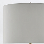 Настольная лампа белого цвета с фарфоровым основанием и латунными акцентами и тканевым абажуром Currey & Company варинант исполнения - 2 | Loft Concept в Уфе