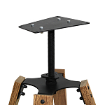 Барный стул со спинкой и мягкой обивкой с ромбами на 4-х деревянных ножках Бежевый Велюр Ava Charm варинант исполнения - 6 | Loft Concept в Уфе