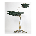 Столик приставной с тремя столешницами Тропические листья Tropical Forest gold варинант исполнения - 4 | Loft Concept в Уфе