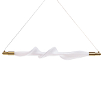 Люстра горизонтальная с волнистым белым плафоном Golden Swirl варинант исполнения - 1 | Loft Concept в Уфе