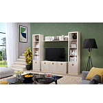 Шкаф-витрина с полками и стеклянной дверкой Satin Furniture варинант исполнения - 3 | Loft Concept в Уфе