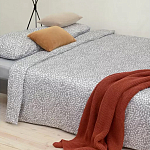 Постельное белье серого цвета с рисунком 200х220 см Blossom Essence варинант исполнения - 5 | Loft Concept в Уфе